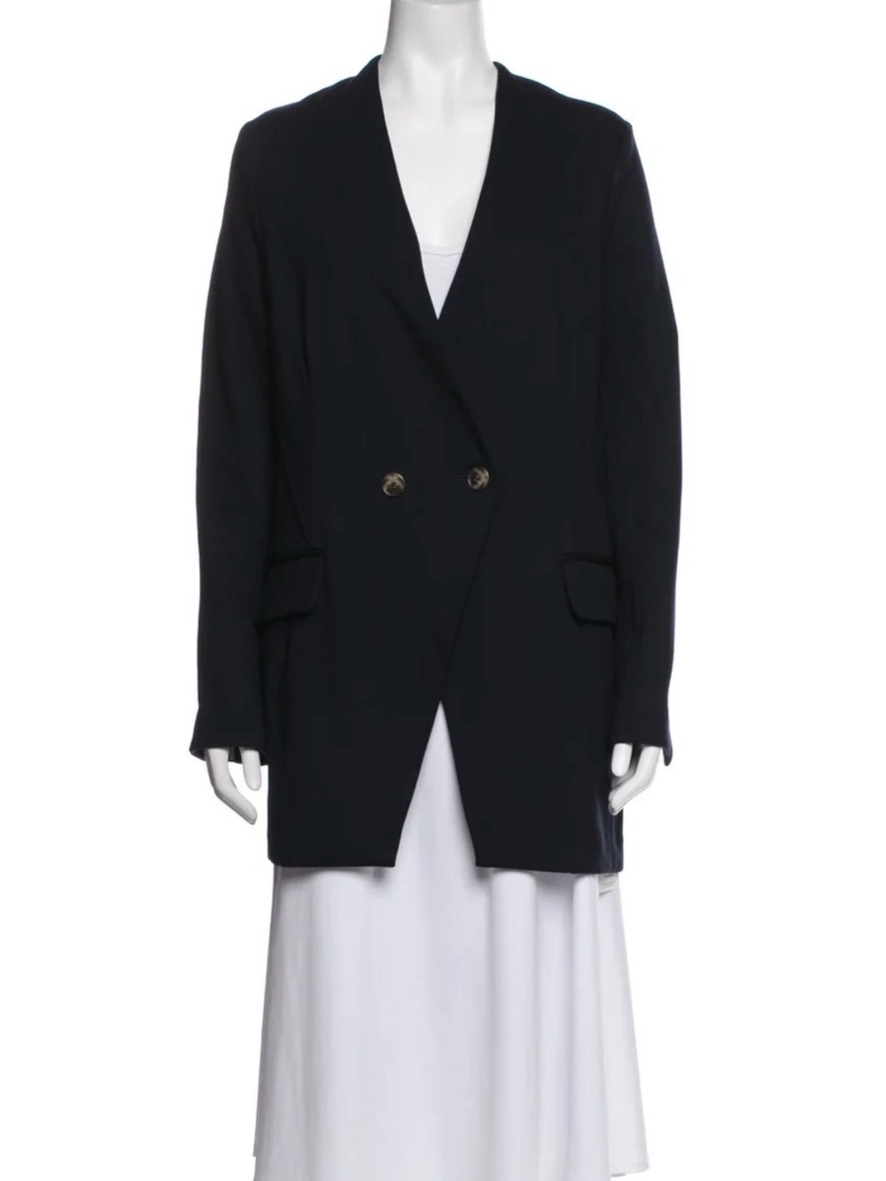 PEARL by Lela Rose Ponte Blazer Black Double-Breasted Women's Jacket 8 - Picture 11 of 11